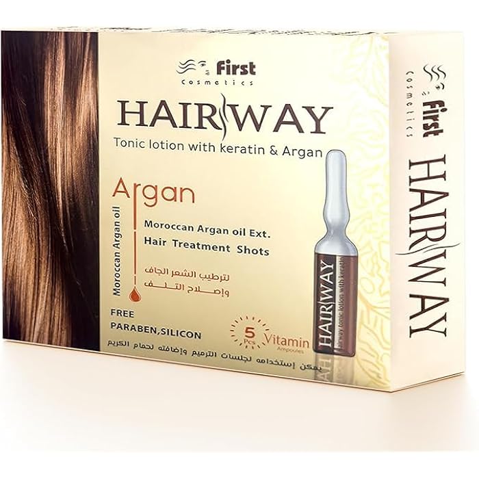 Hair Way - Tonic Lotion With Keratin, Set Of 5 Vitamin Ampoules, 10 ML Each Ampoule (Argan, Moroccan Argan Oil Ext, Hair Treatment Shots) - Image 2